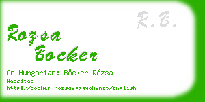 rozsa bocker business card