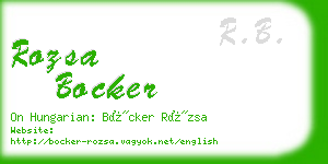 rozsa bocker business card